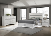 Miranda 4-piece California King Upholstered Bedroom Set White