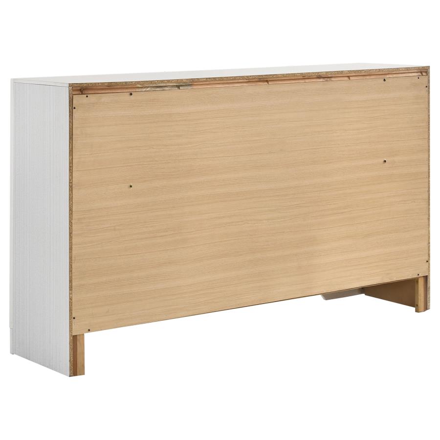 Miranda 4-piece California King Upholstered Bedroom Set White