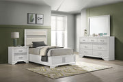 Miranda 4-piece Twin Upholstered Bedroom Set White