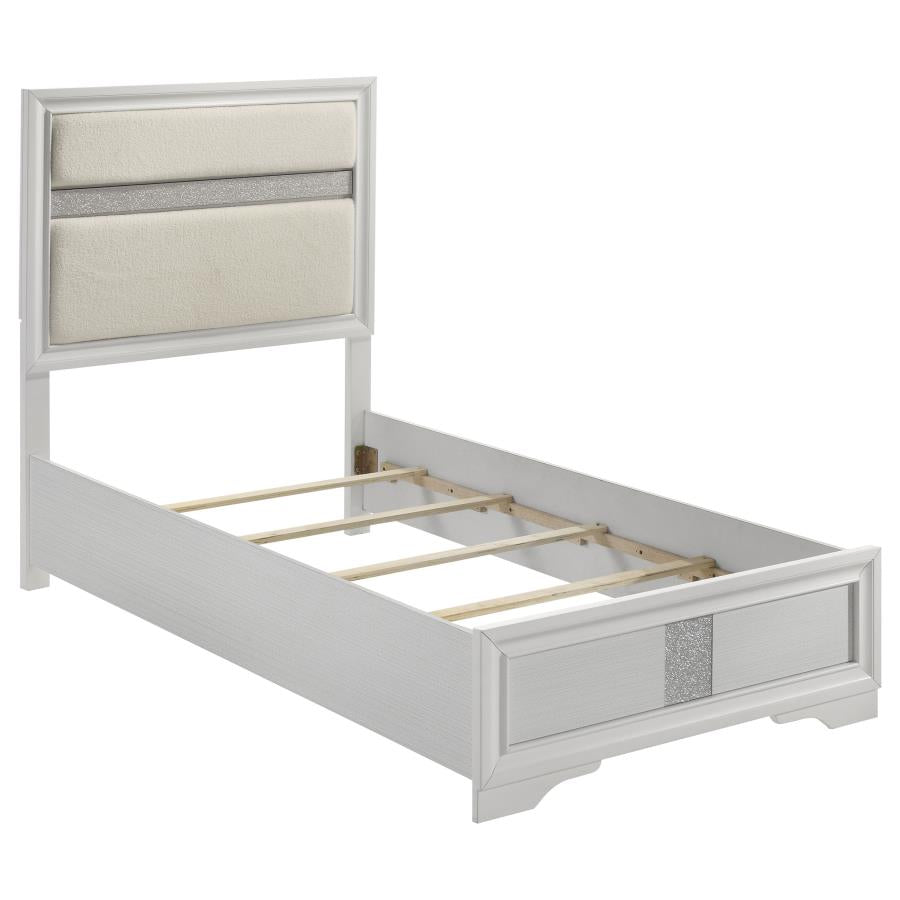 Miranda 4-piece Twin Upholstered Bedroom Set White