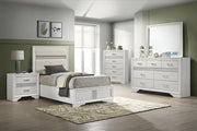 Miranda 5-piece Twin Upholstered Bedroom Set White