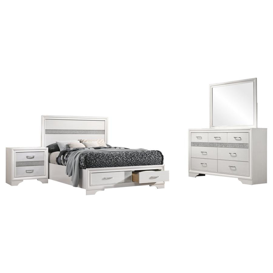 Miranda 4-piece Full Storage Bedroom Set White