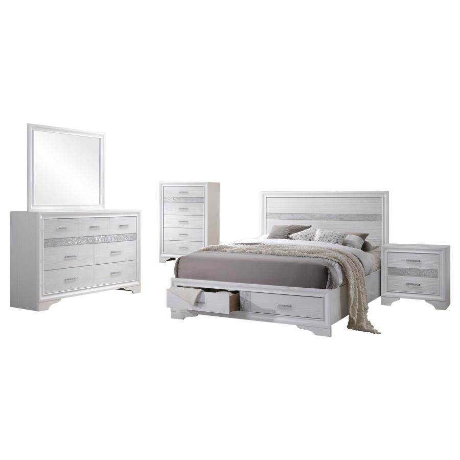 Miranda 5-piece California King Storage Bedroom Set White