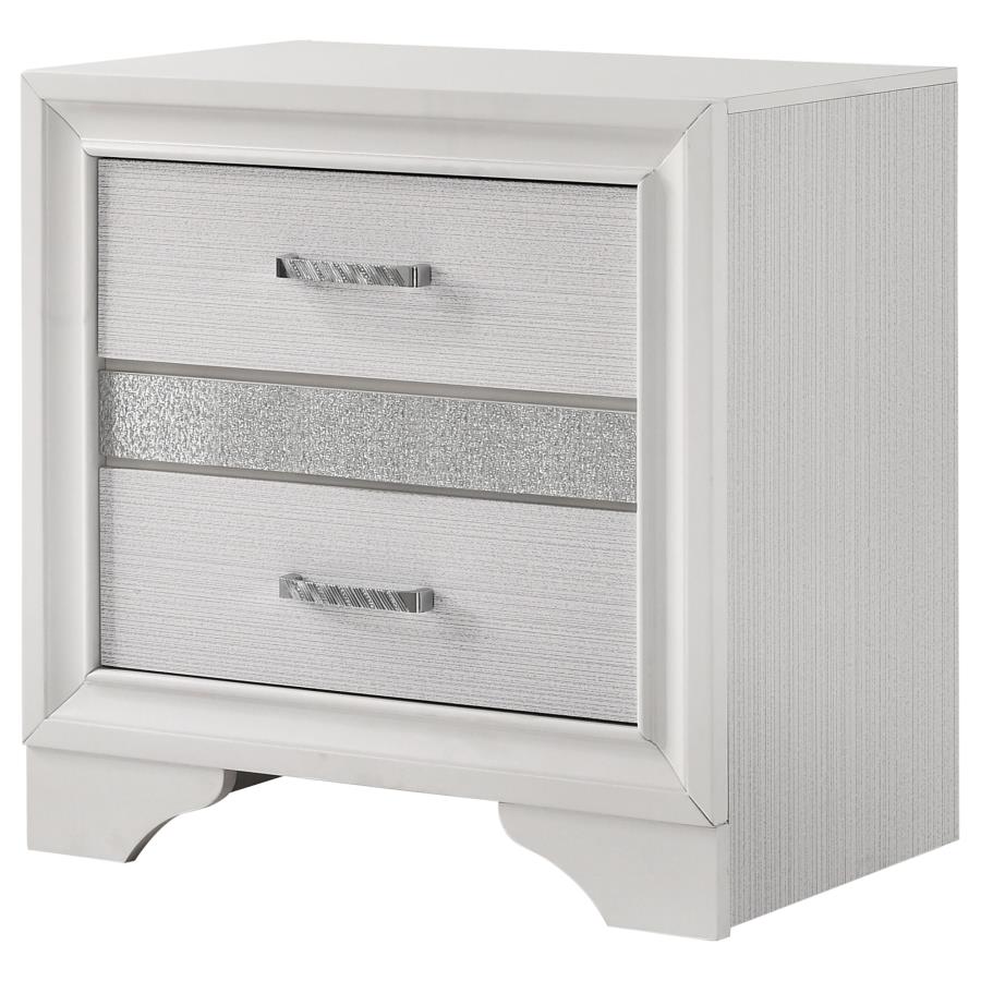 Miranda 2-drawer Nightstand Bedside Table White