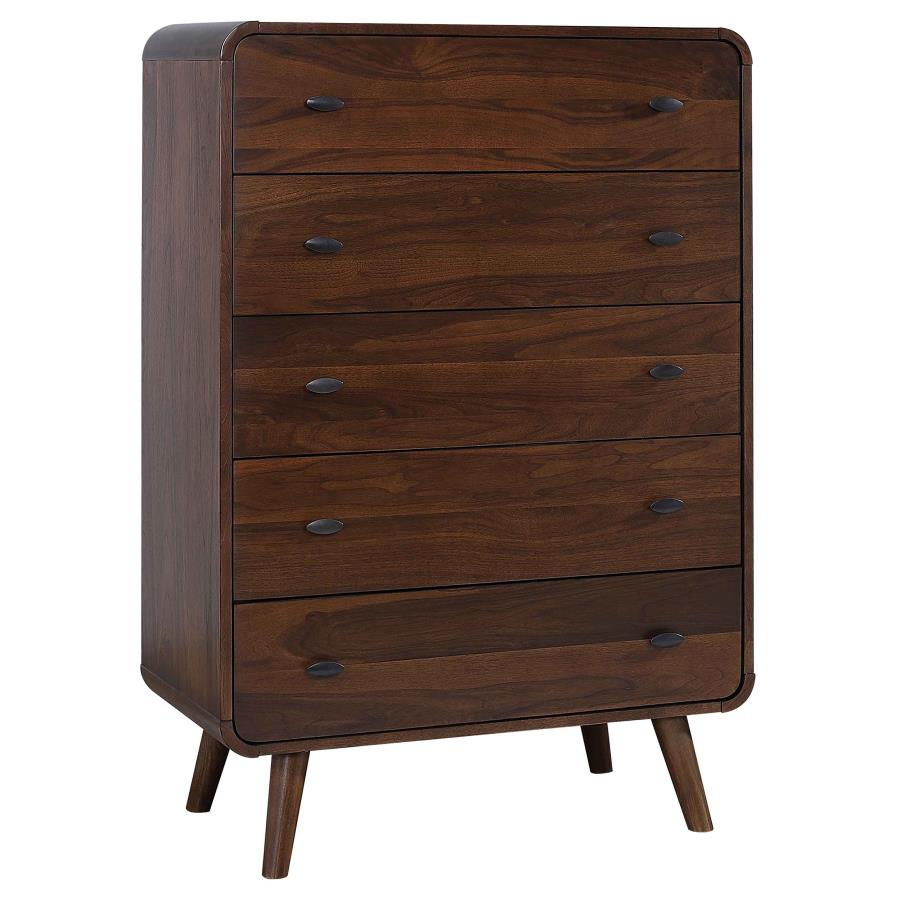 Robyn 5-piece Eastern King Bedroom Set Dark Walnut