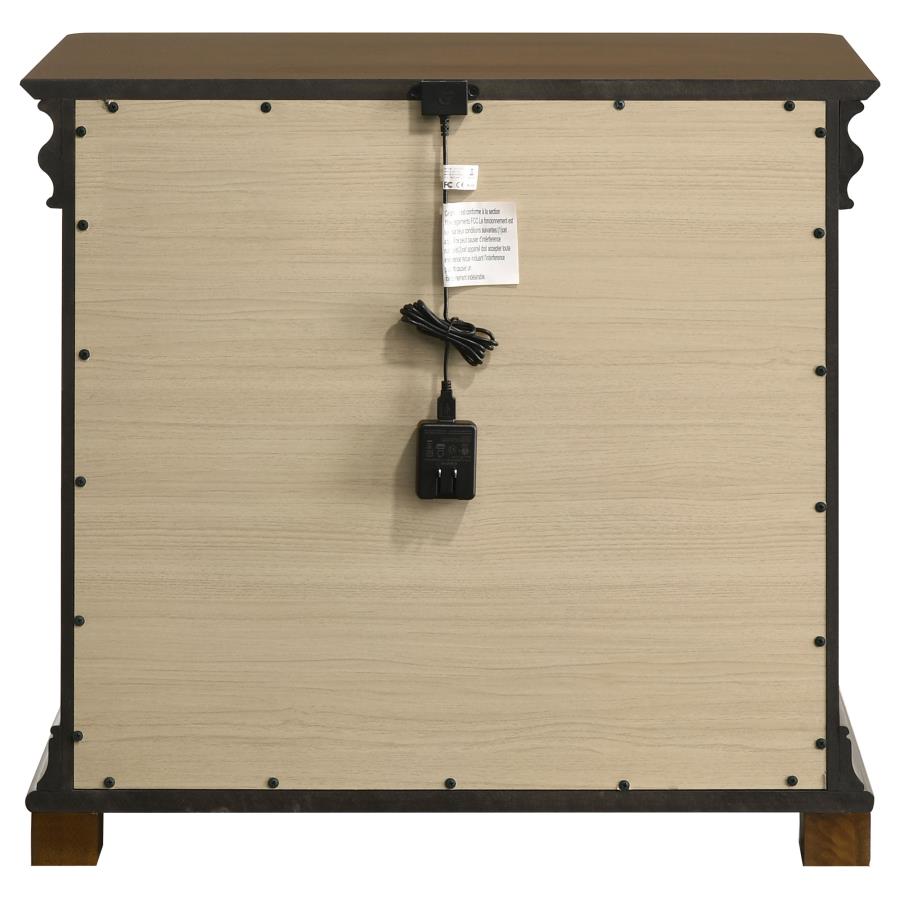 Garland 3-drawer Nightstand Bedside Table Brown Cherry