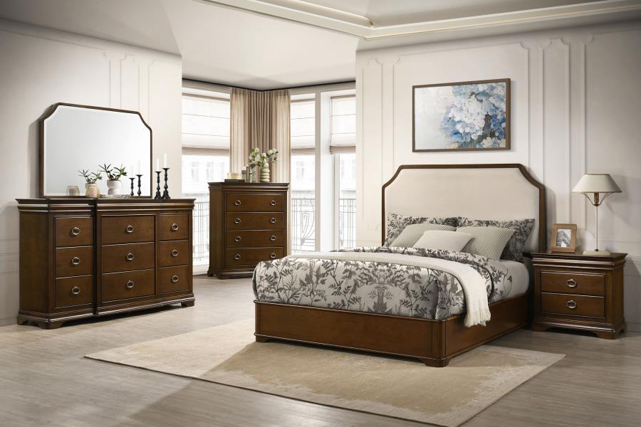 Garland 3-drawer Nightstand Bedside Table Brown Cherry