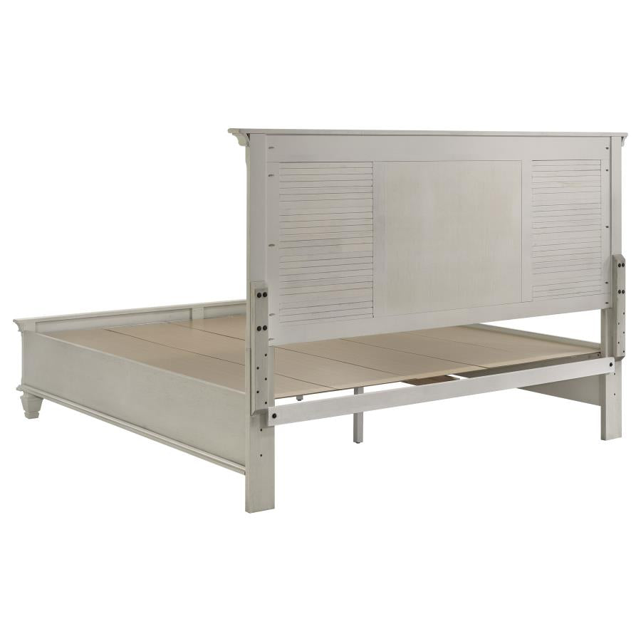 Franco 4-piece Eastern King Storage Bedroom Set Distressed White