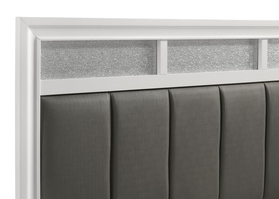 Barzini Wood California King Panel Bed White