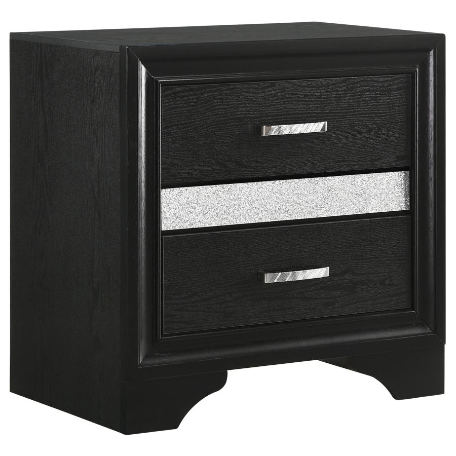 Miranda 5-piece California King Upholstered Bedroom Set Black