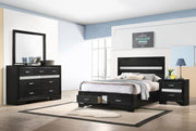 Miranda 4-piece Full Storage Bedroom Set Black