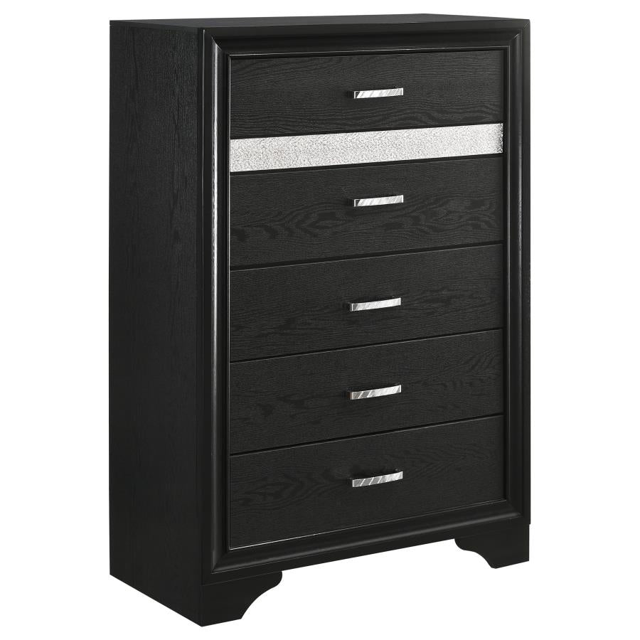 Miranda 5-piece Full Storage Bedroom Set Black