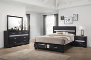 Miranda 4-piece Eastern King Storage Bedroom Set Black