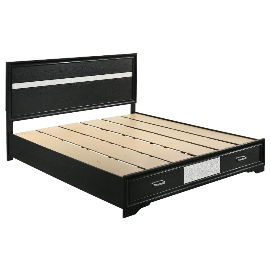 Miranda 5-piece California King Storage Bedroom Set Black