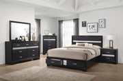 Miranda 4-piece Queen Storage Bedroom Set Black