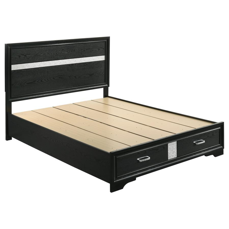 Miranda 4-piece Queen Storage Bedroom Set Black