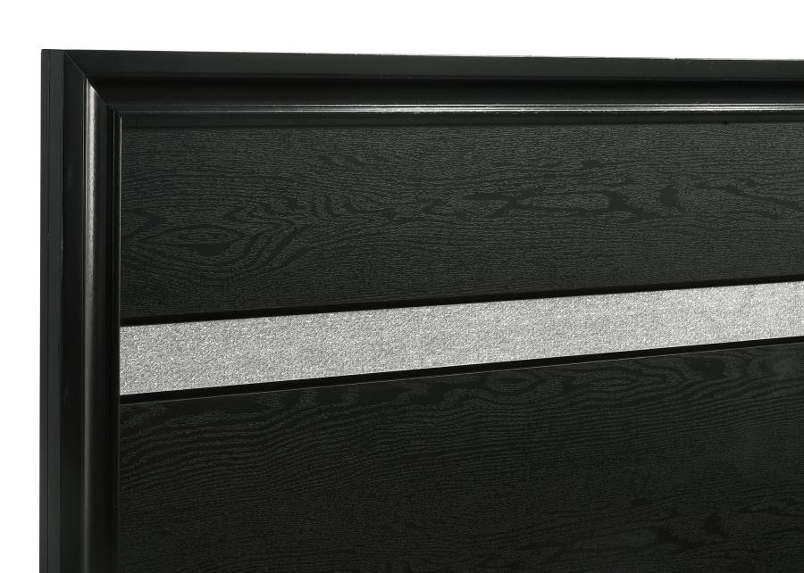 Miranda 51-inch Wood Twin Storage Panel Bed Black