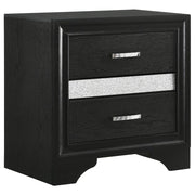 Miranda 2-drawer Nightstand Bedside Table Black