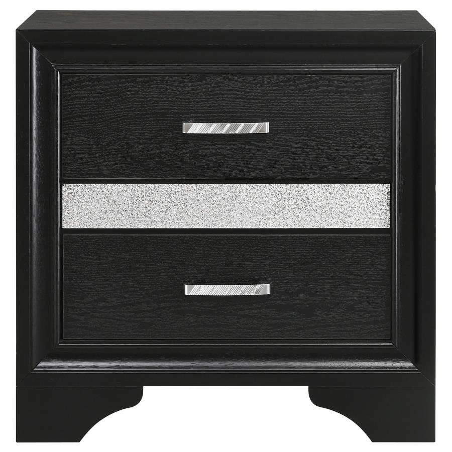 Miranda 3-drawer Nightstand Black