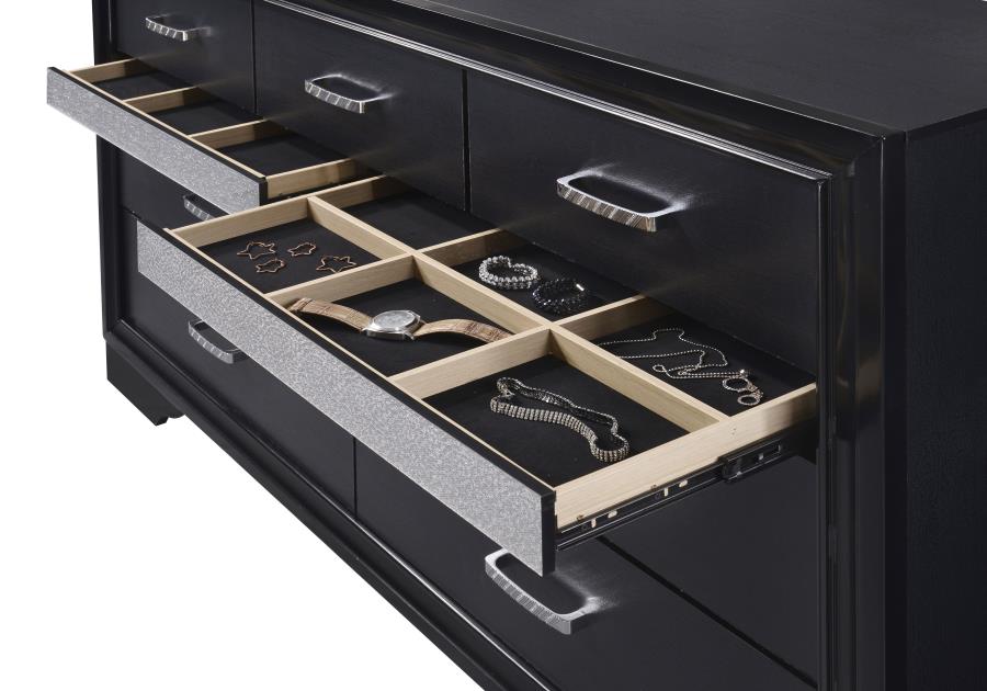 Miranda 9-drawer Dresser Black
