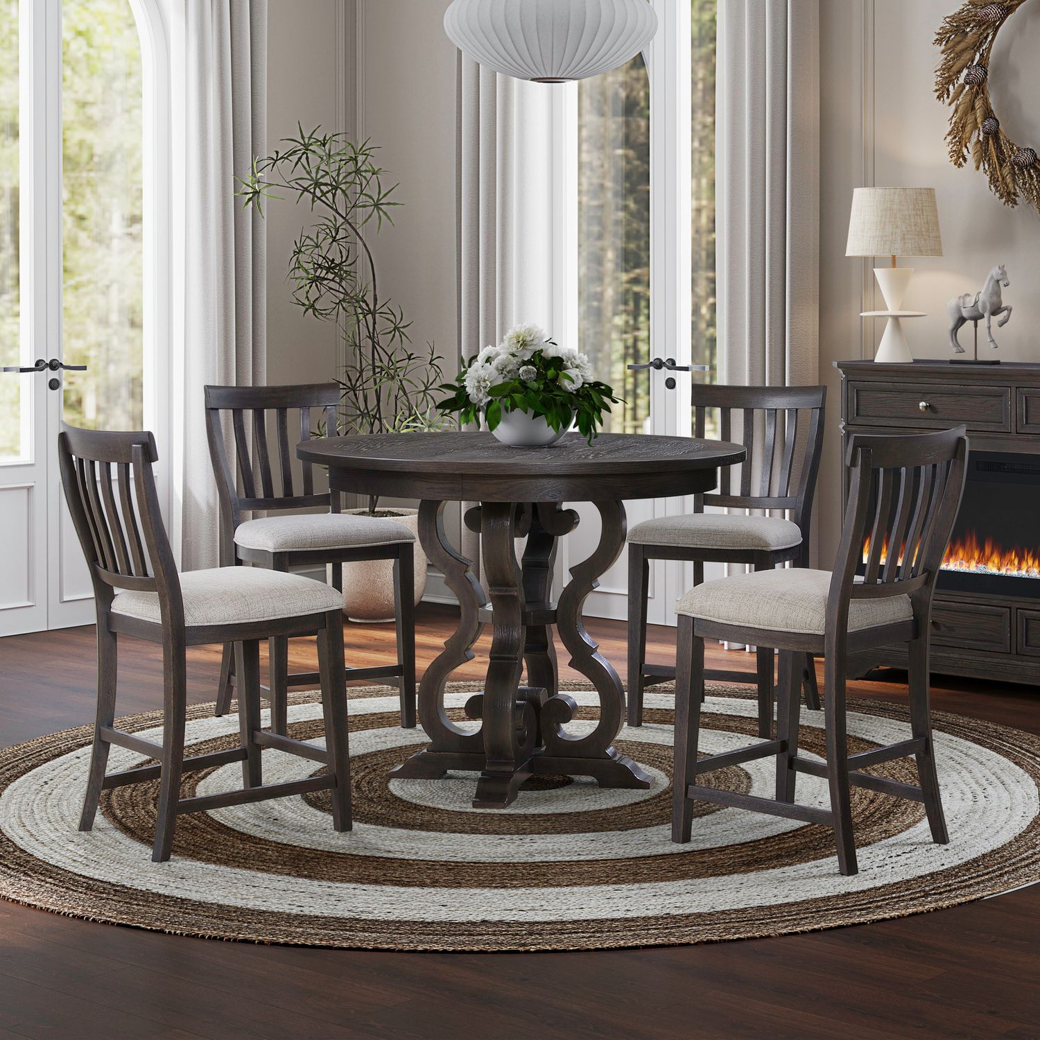 Grant Park 5 Piece Gathering Table Set