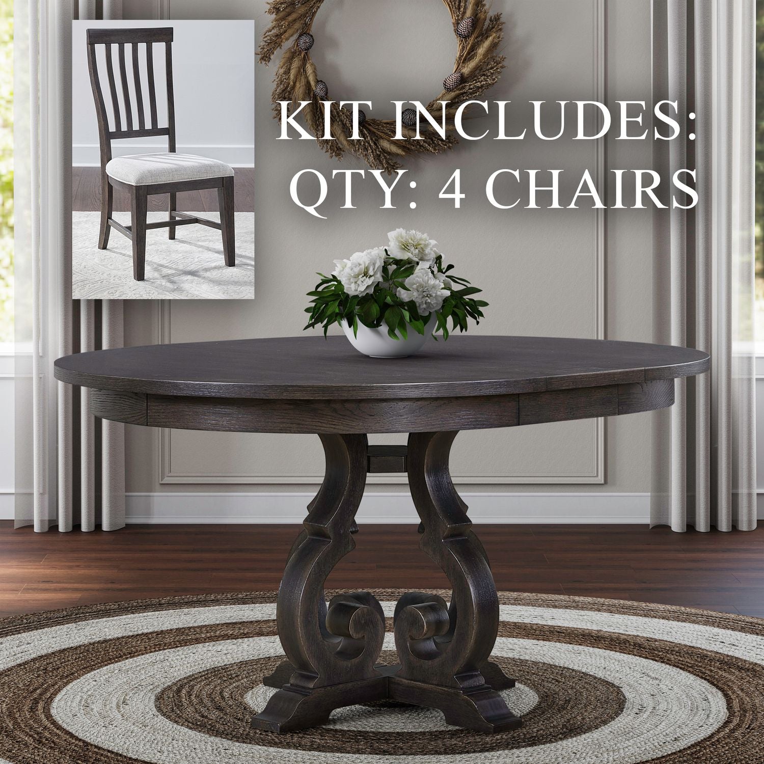 Grant Park 5 Piece Pedestal Table Set