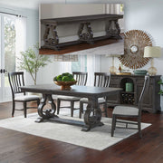 Grant Park 6 Piece Trestle Table Set