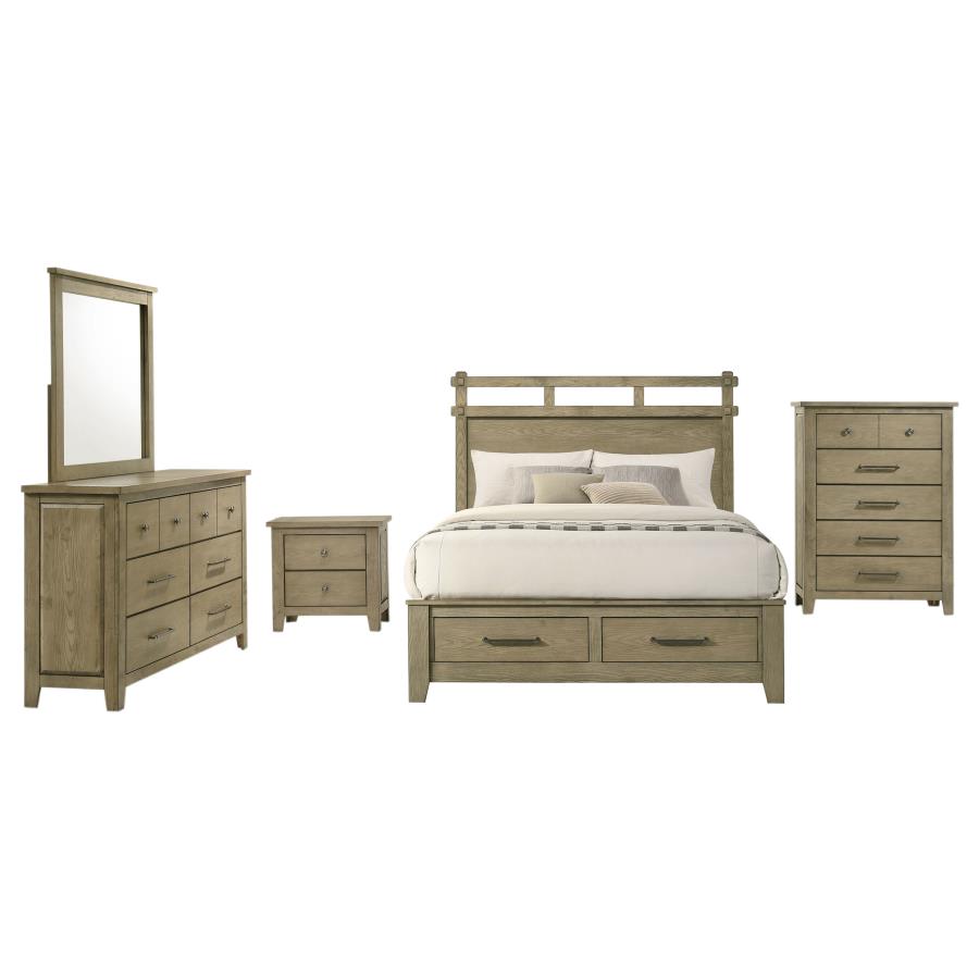 Hazlewood 5-piece Eastern King Storage Bedroom Set Vineyard Oak