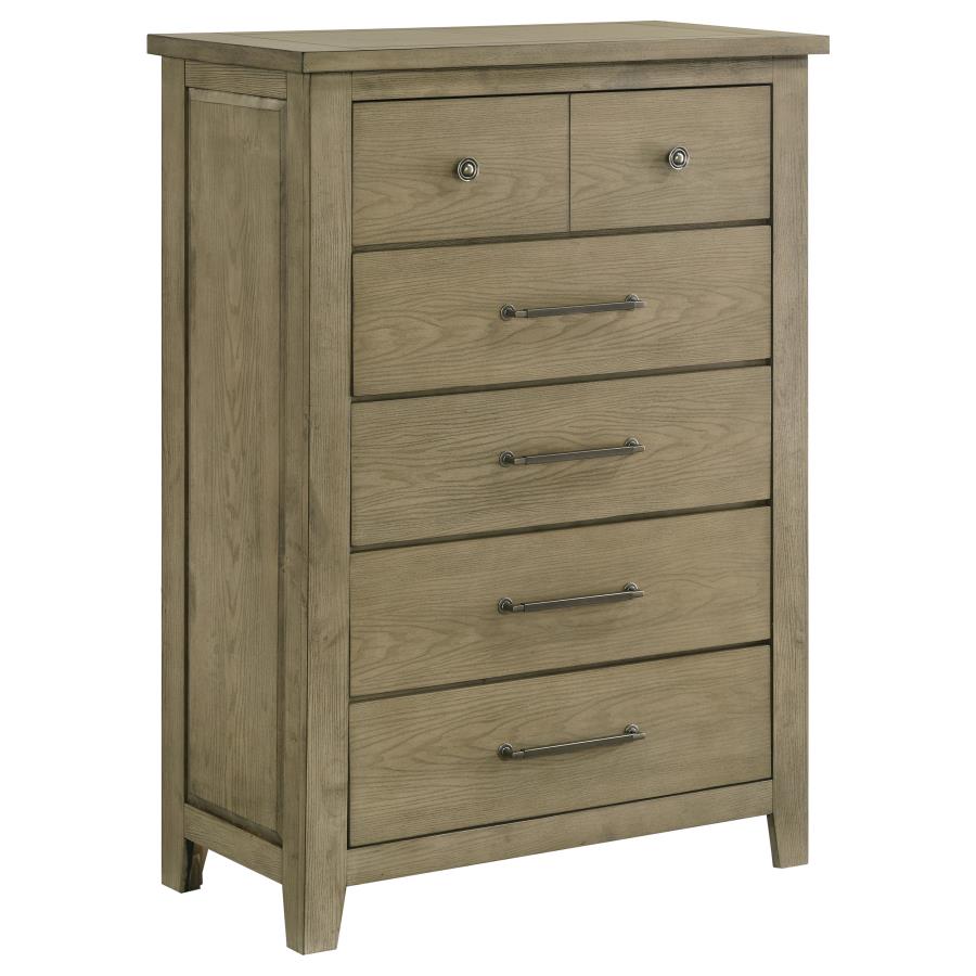 Hazlewood 5-piece Eastern King Bedroom Set Vineyard Oak
