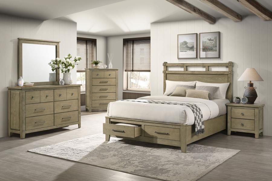 Hazlewood 59-inch Eastern King Storage Bed Vineyard Oak