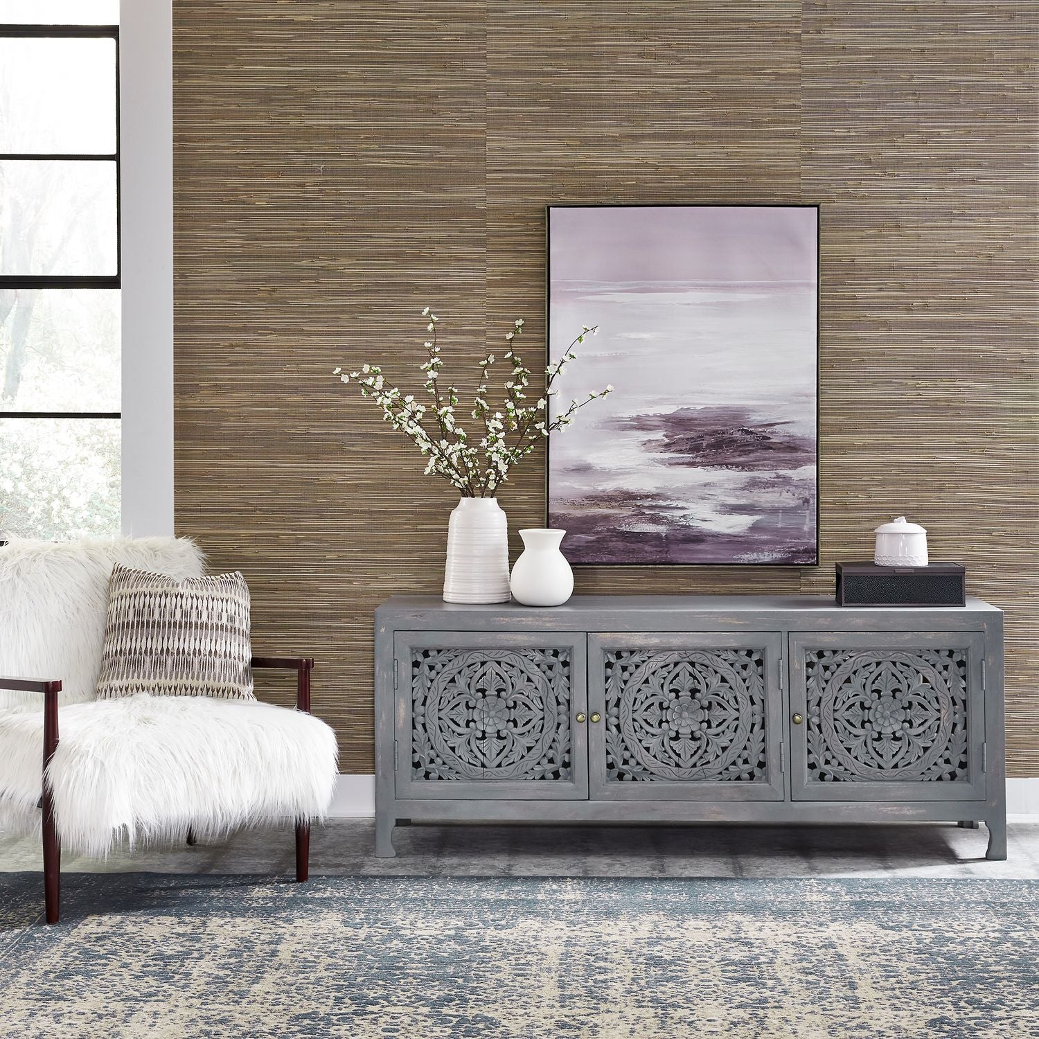 Marisol 65 Inch 3 Door Accent TV Stand