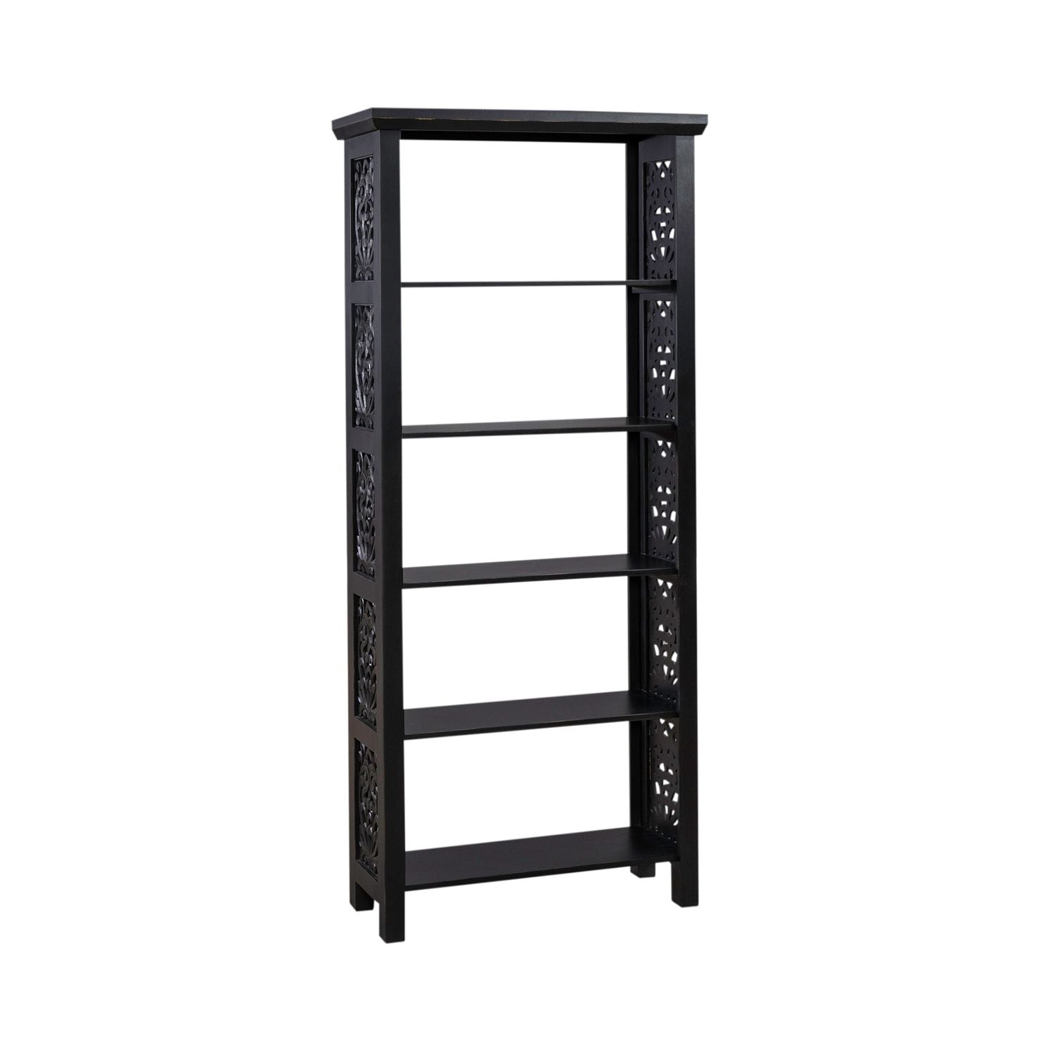 Trellis Lane Accent Bookcase- Black