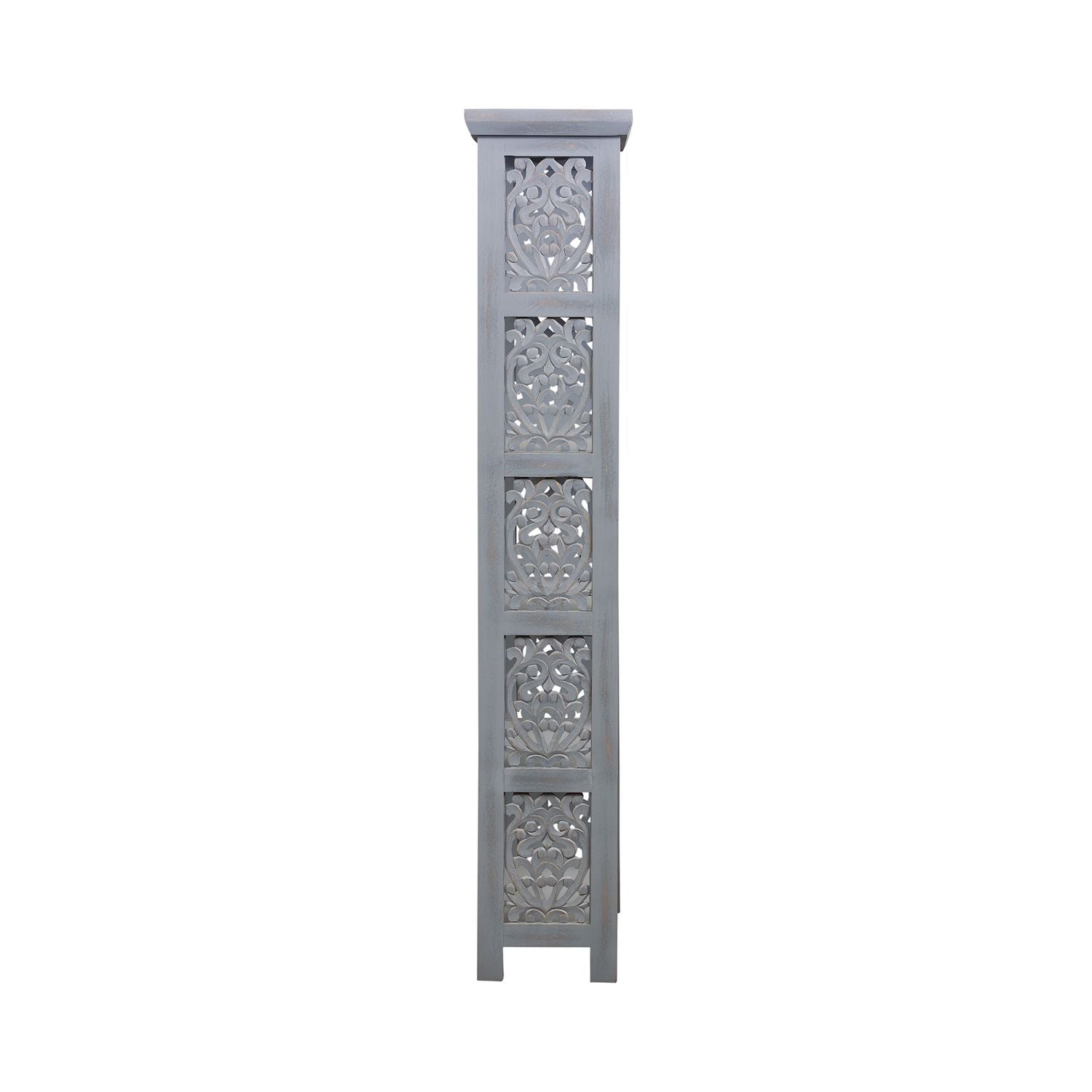 Trellis Lane Accent Bookcase- Grey