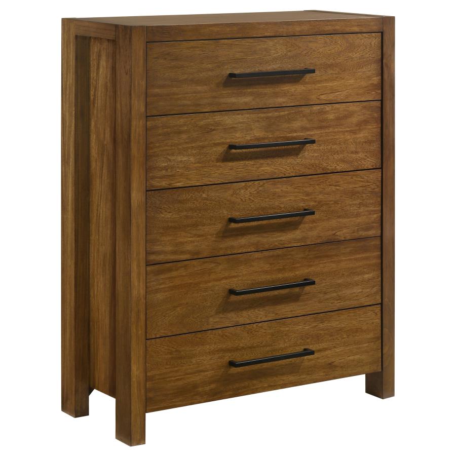 Adderley 5-piece Eastern King Bedroom Set Warm Brown