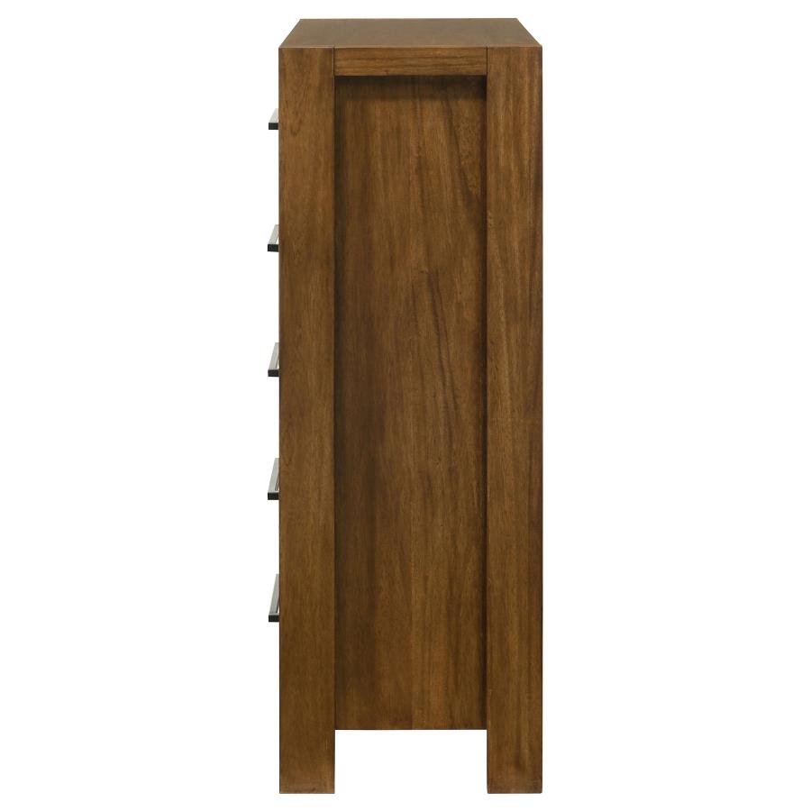 Adderley 5-drawer Bedroom Chest of Drawers Warm Brown