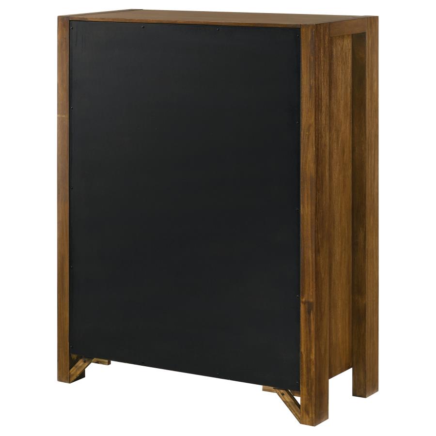 Adderley 5-drawer Bedroom Chest of Drawers Warm Brown