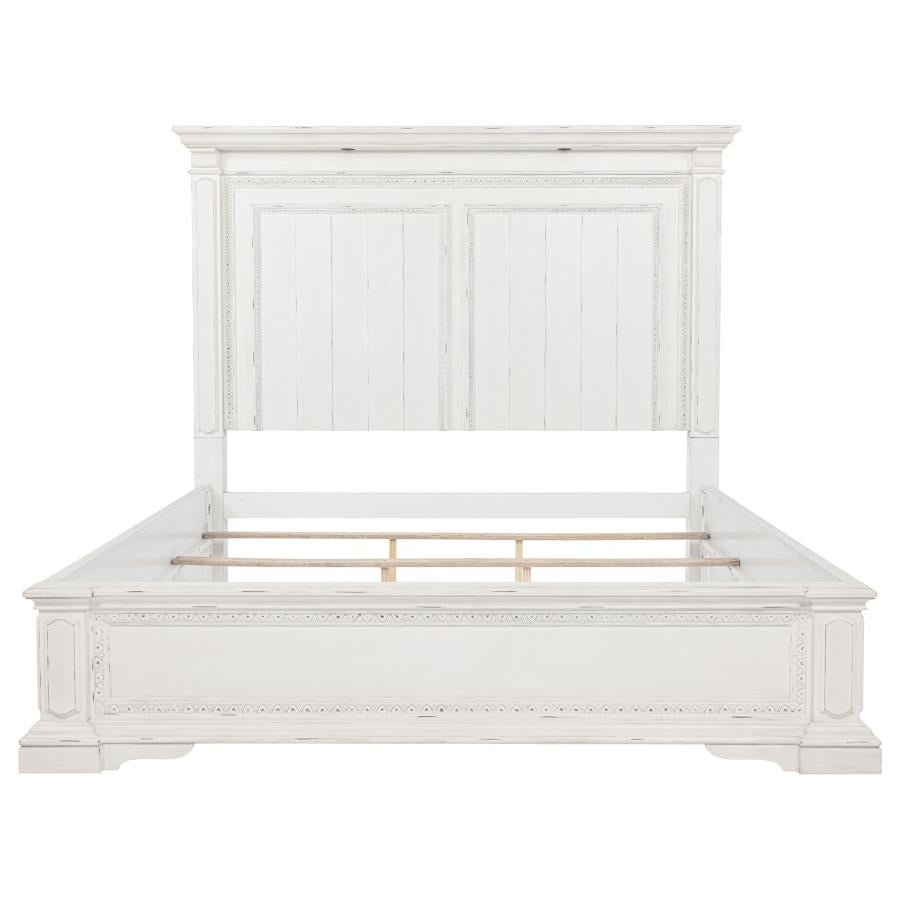 McKinney Eastern King LED Light Panel Bed Vintage White