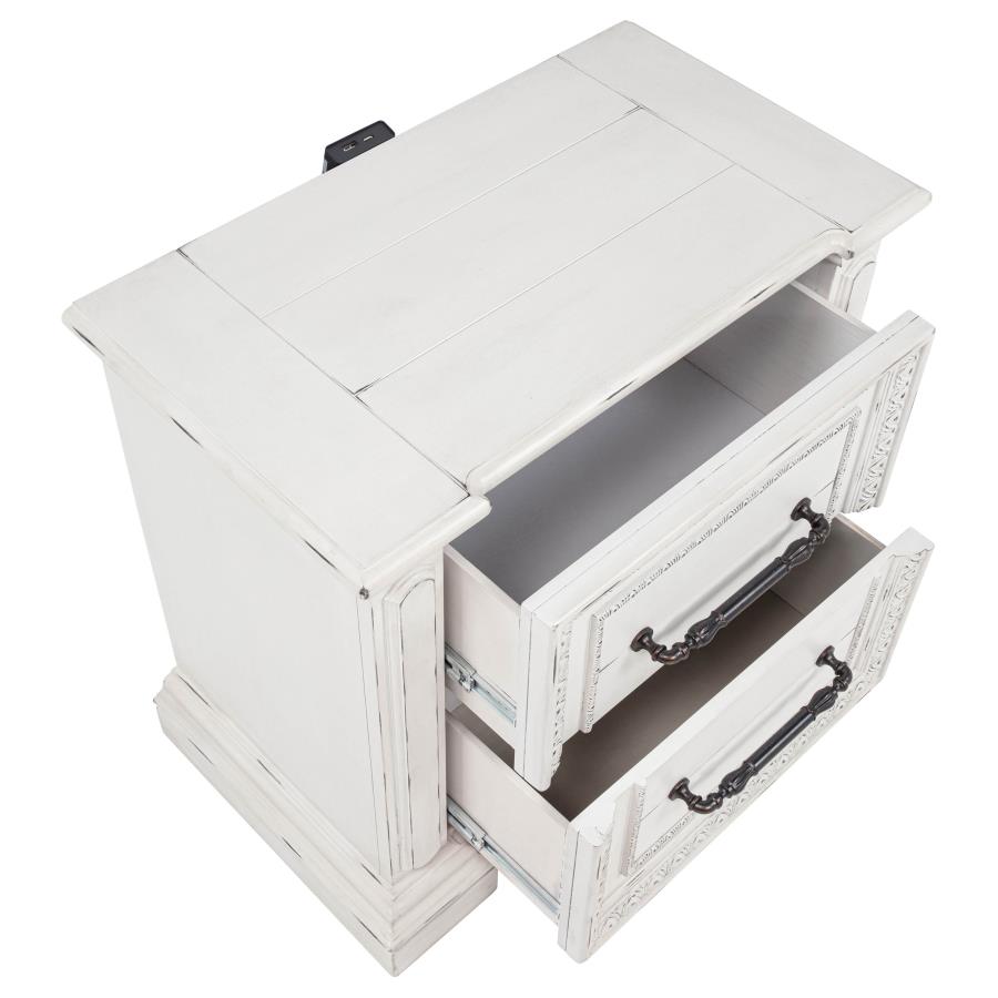 McKinney 4-piece California King Bedroom Set Vintage White