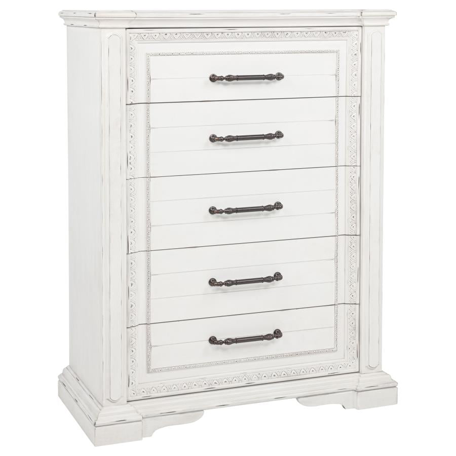 McKinney 5-piece California King Bedroom Set Vintage White