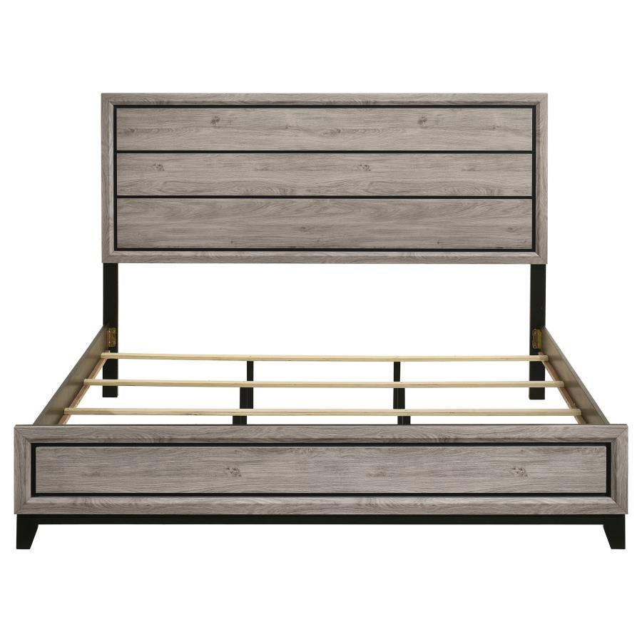 Watson Wood Eastern King Panel Bed Light Taupe