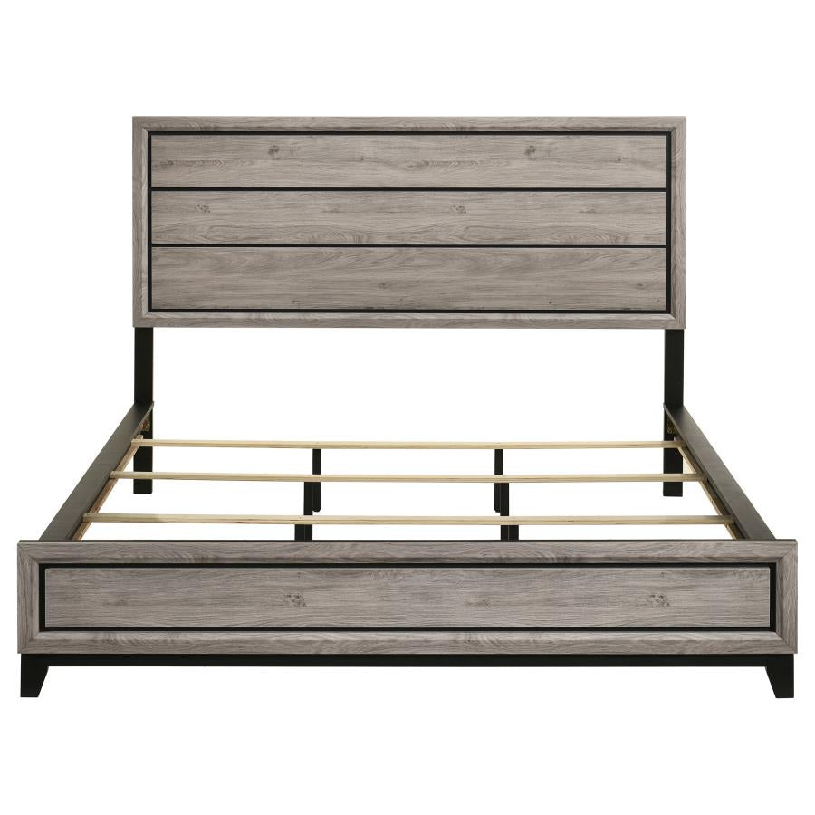 Watson Wood California King Panel Bed Light Taupe