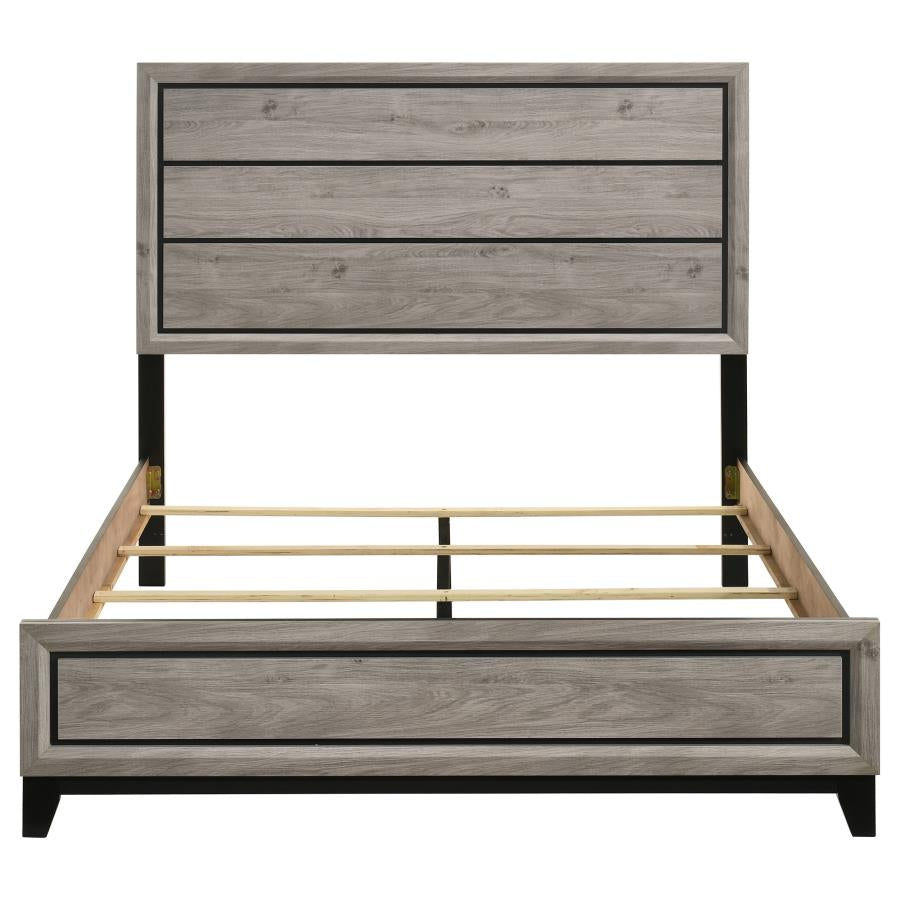 Watson Wood Queen Panel Bed Light Taupe