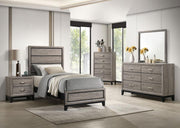 Valen Five-piece Twin Bedroom Set Light Taupe