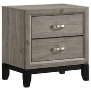 Valen 2-drawer Nightstand Bedside Table Light Taupe