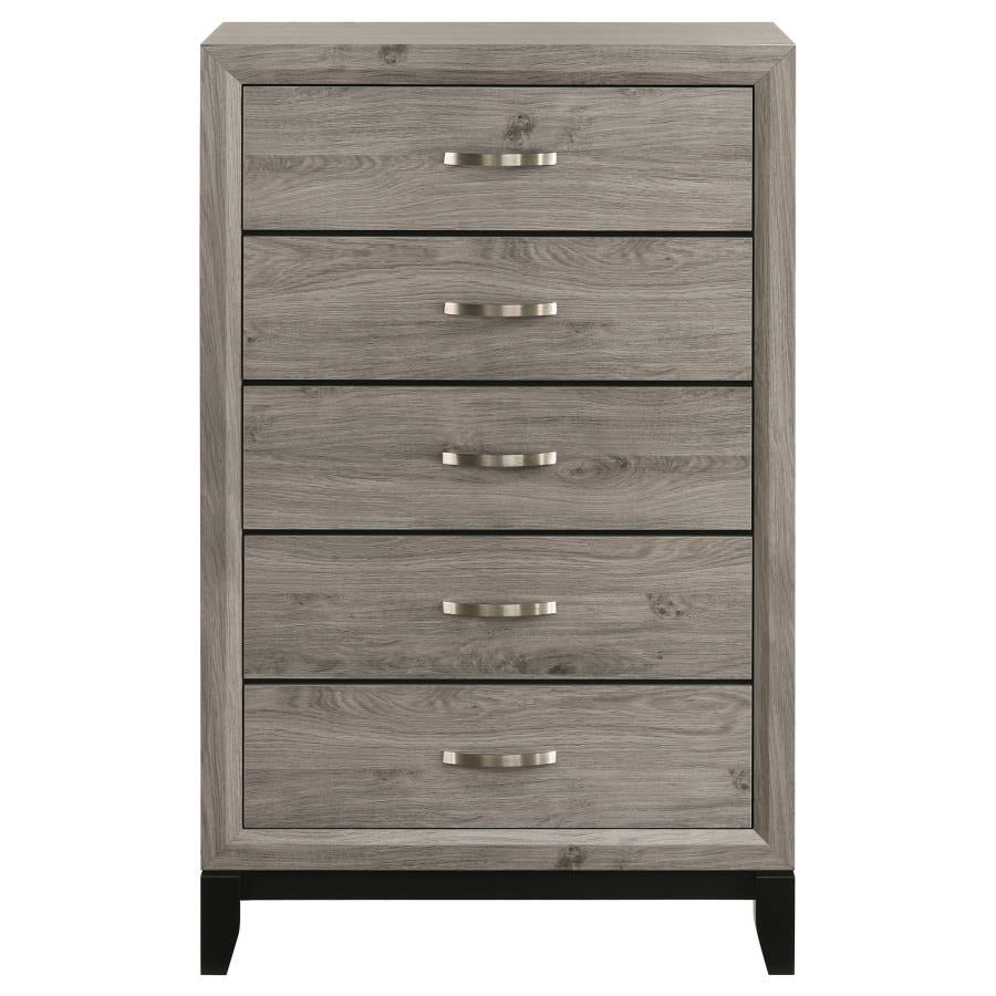 Watson 5-drawer Bedroom Chest of Drawers Light Taupe