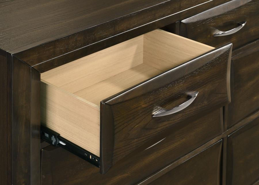 Atlas 4-piece California King Bedroom Set Dark Oak