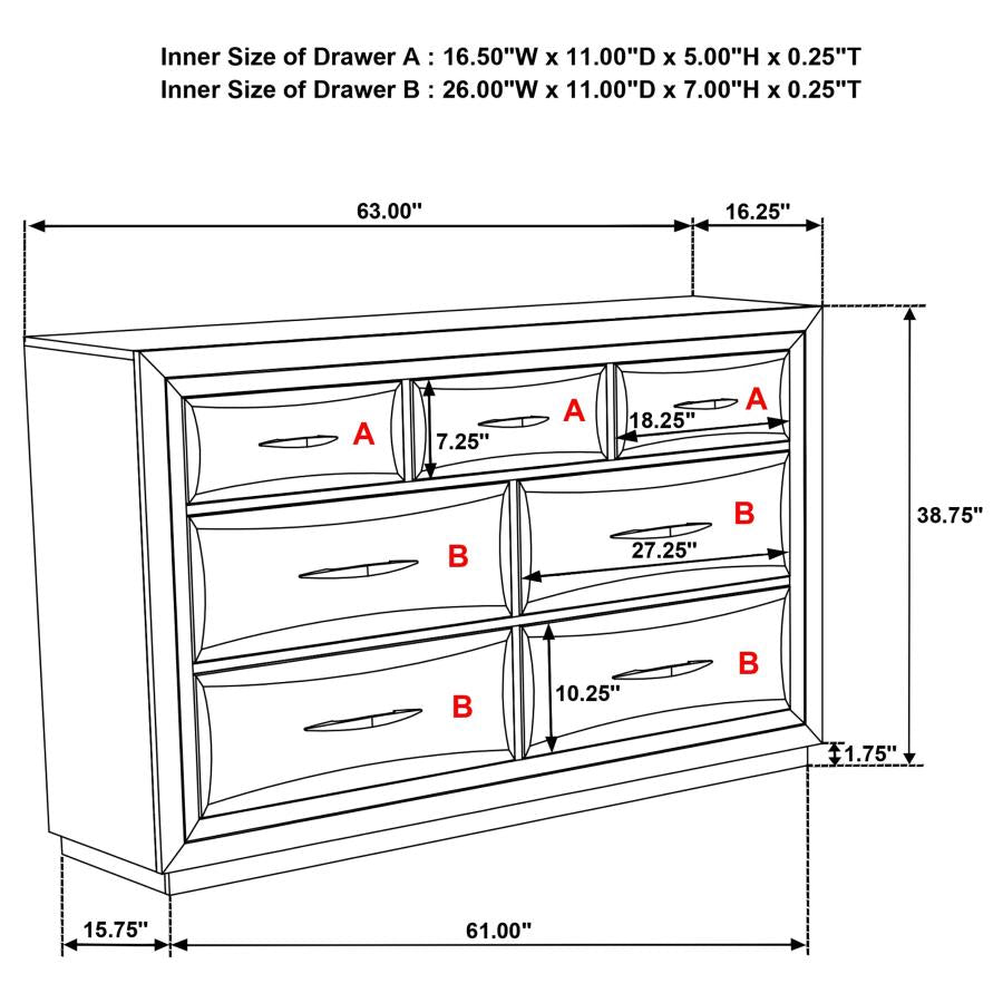 Atlas 4-piece California King Bedroom Set Dark Oak
