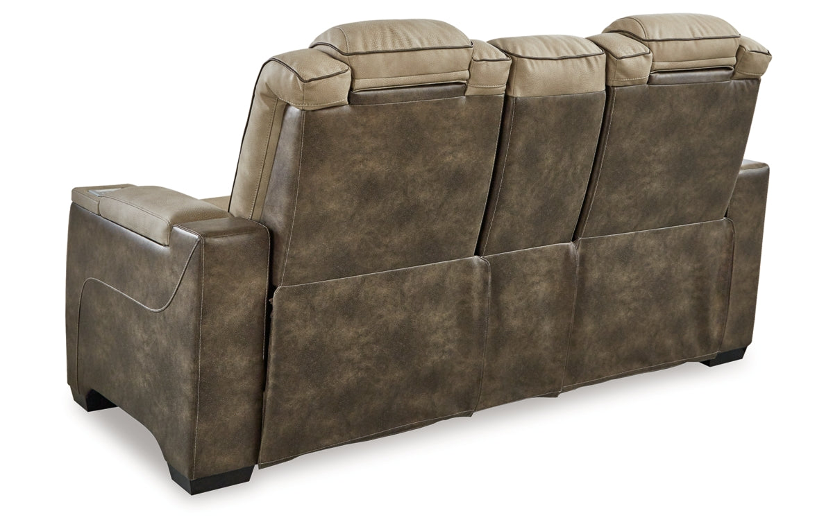Next-Gen Durapella Power Reclining Loveseat with Console