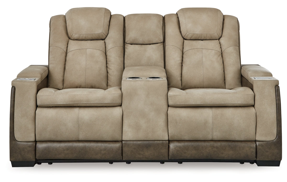 Next-Gen Durapella Power Reclining Loveseat with Console