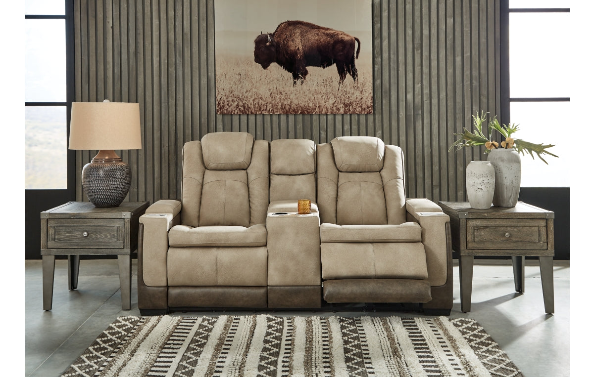 Next-Gen Durapella Power Reclining Loveseat with Console